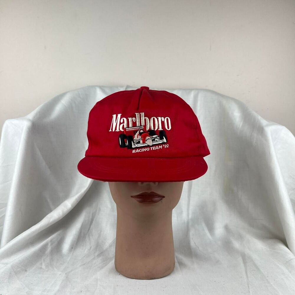 Vintage 90s Red Marlboro Racing Team 92 Cap